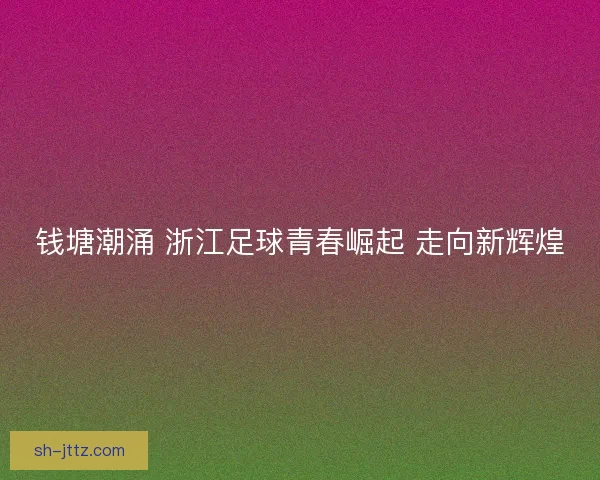 钱塘潮涌 浙江足球青春崛起 走向新辉煌 钱塘潮涌 浙江足球青春崛起 走向新辉煌