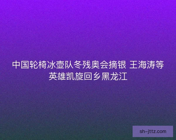 中国轮椅冰壶队冬残奥会摘银 王海涛等英雄凯旋回乡黑龙江 中国轮椅冰壶队冬残奥会摘银 王海涛等英雄凯旋回乡黑龙江