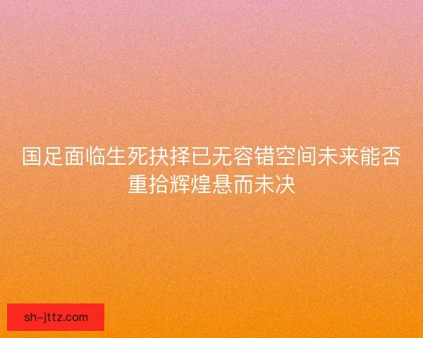 国足面临生死抉择已无容错空间未来能否重拾辉煌悬而未决